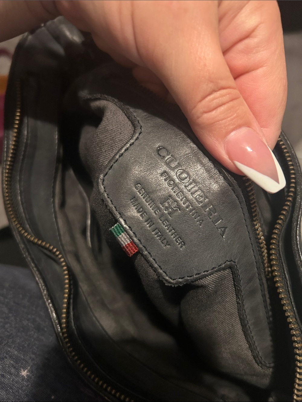 Black Leather Crossbody Bag